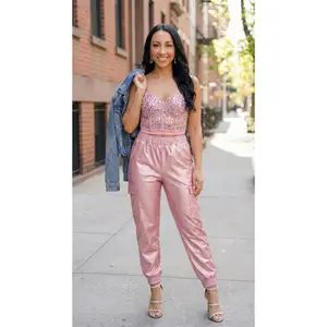 Shine Bright, Sparkle Bold Rhinestone Bustier (Pink Mix)