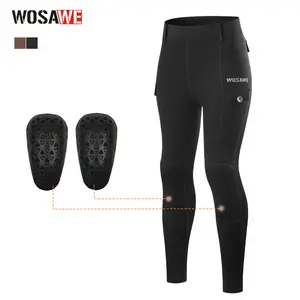 WOSAWE Women's City Motorcycle Style Pant Commute Riding Pants with Removable Knee Pads Butt Lifting Cargo Pants High Elastic & Comfortable