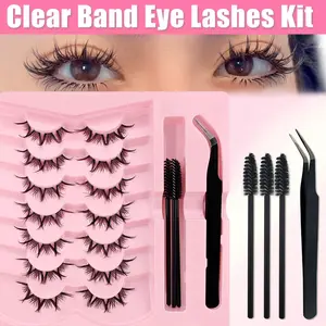7 Pairs Natural Versatile Comfortable DIY False Eyelashes, Perfect for Everyday Use, Easy to Apply, High Quality Fake Lashes