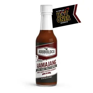 Adoboloco: Hamajang Kiawe Smoked Ghost Pepper Hot Sauce • Extra Hot, Smoky Hawaiian Ghost Pepper & Habanero Blend - Instantly Elevates Chicken, BBQ, Tacos & Pizza with Bold Island Heat - 7/10 HEAT Flavor Bomb
