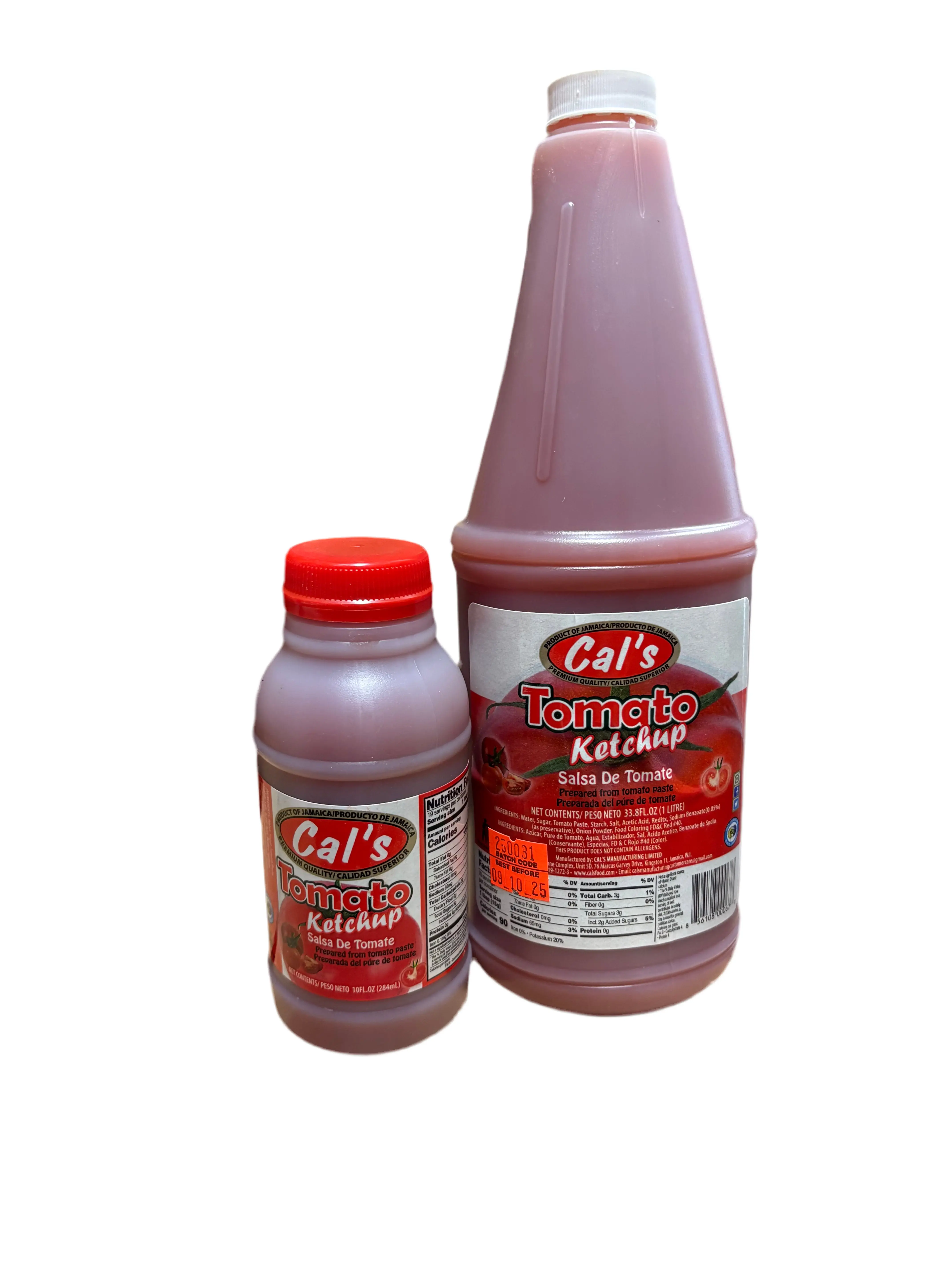 Cal's Tomato Ketchup Sauce, Rich-Flavor Plant-Based Gluten-Free Condiment for Snacks