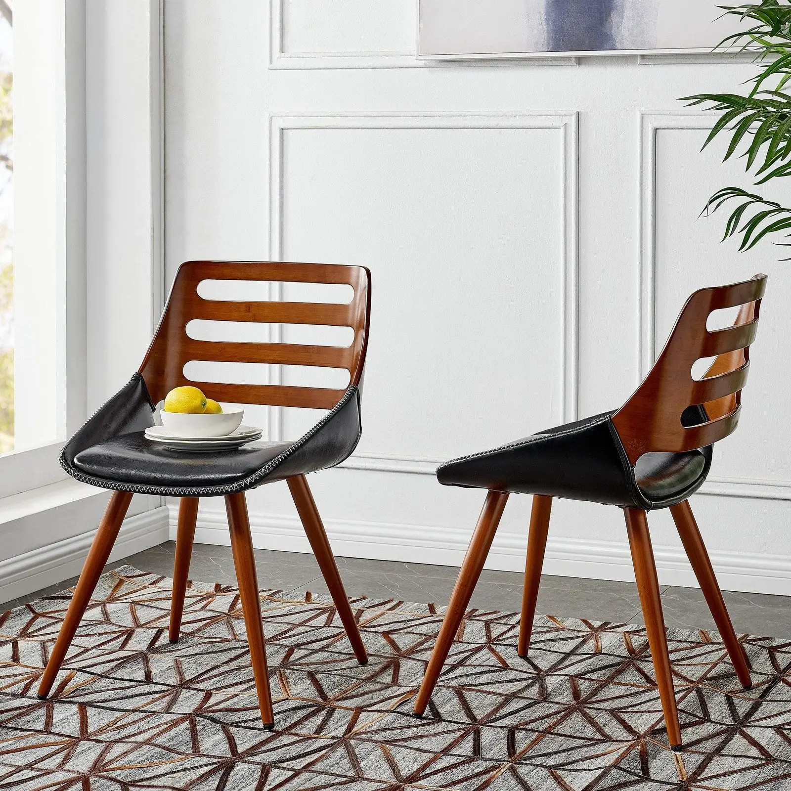 New Pacific Direct Shelton PU Leather Bamboo Chair 1160022-BWL