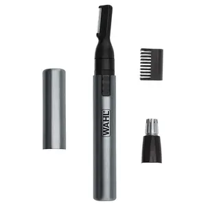 Free Ship- Wahl Micro Groomsman Battery Personal Trimmer for Hygienic Grooming with Rinseable, Interchangeable Heads for Eyebrows, Neckline, Nose, Ears, & Other Detailing - 05640-600