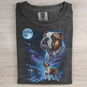Bulldog Howling to The Moon Comfort Colors T-shirt, Vintage 90s Funny Dog Graphic Tee, Animal Lover Gift, Unisex Fit Design, Streetwear