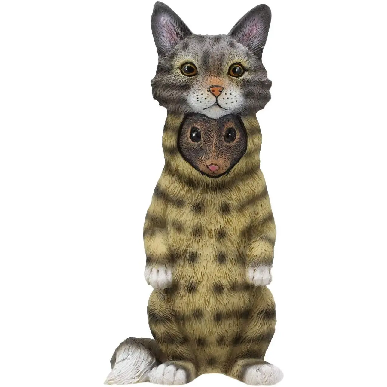 Ebros Dupers Collection Mouse Rat Disguising As A Tabby Cat Statue 5.25" Tall
