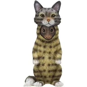 Ebros Dupers Collection Mouse Rat Disguising As A Tabby Cat Statue 5.25" Tall