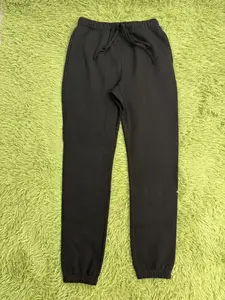 Men cuffed Sweatpants Black Color Elastic Drawstring Waist with Side Pockets, Comfortable Casual Streetwear for Daily Outings, Gym and Everyday Wear