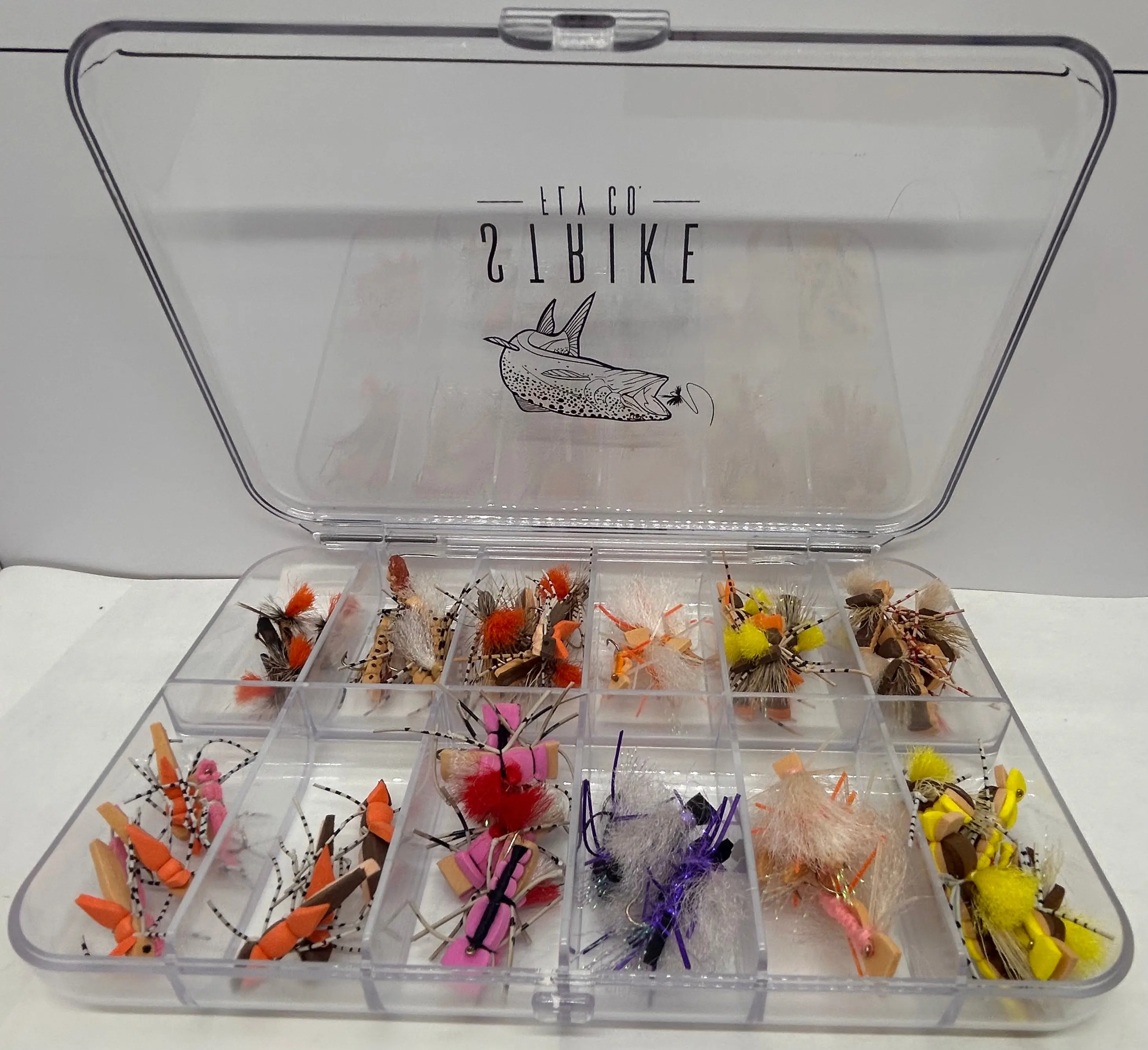 48 Piece Terrestrial Assortment with Fly Box- Strike Fly Company