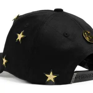 Hat N Y Black Gold Stars Crystals Edition