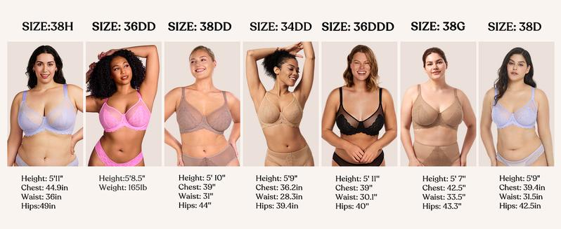HSIA Mermaid Scales Lace Unlined Full Coverage Plus Size Underwire Minimizer Bra Comfortable Mesh Cup