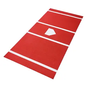 VEVOR 12x6 ft Baseball Hitting Mat Softball Batting Cage Mat Outdoor Training Red