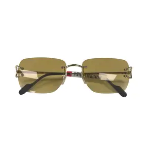 Pre-owned Cartier C Decor Sunglasses Gold Yellow Lens T26042614