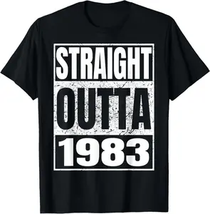 Straight Outta 1983 Classic 1983 Vintage Birth Of Birthday T-Shirt