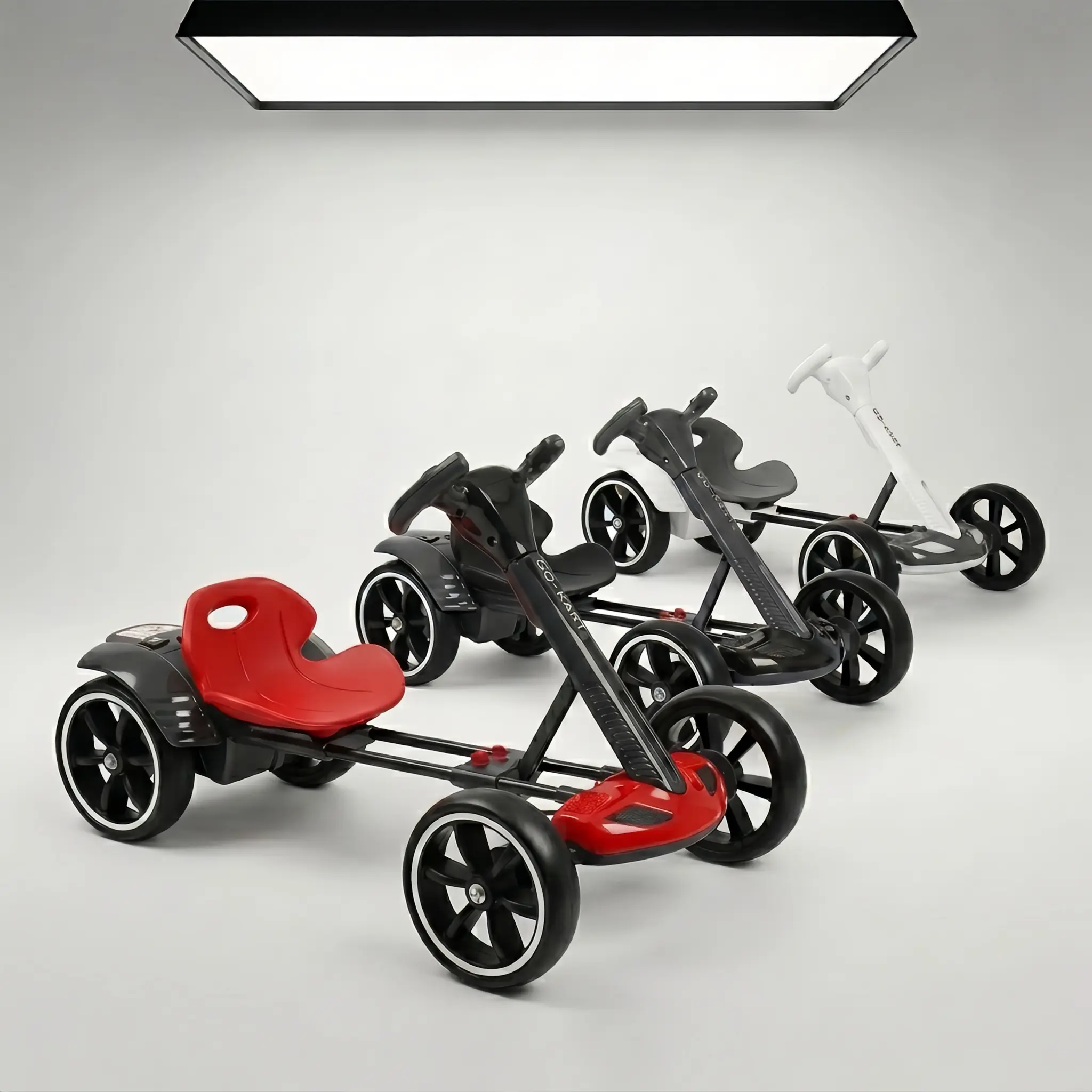 Safe Low-Speed 3-Wheeler Kids Go Kart, 12V Dual Motor Electric Ride On Car with Soft Start, Perfect First Electric Vehicle for Toddlers with Remote Control