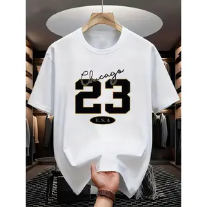 Chicago 23 Tee| Golden Scroll Typography| Urban Legacy Style