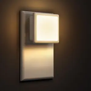 Night Lights Plug into Wall 2-Pack, 0.3W Plug in Night Light, Dusk to Dawn, 3000K Soft White, Bright Nightlight Auto-On/Off, for Adults Kids Room Bedroom Bathroom Hallway Kitchen, Non-Dim