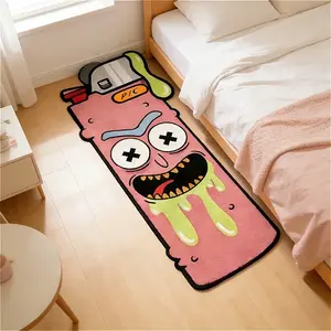 Funny Cartoon Lighter Shaped Rug, Irregular Carpet for Living Room Bedroom, Decorative Mat, Sofa Coffee Table Bedside Area Rug, Bedroom Rugs