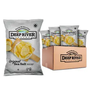 River Snacks Original Sea Salt Kettle Cooked Chips, 2 Ounce (24)
