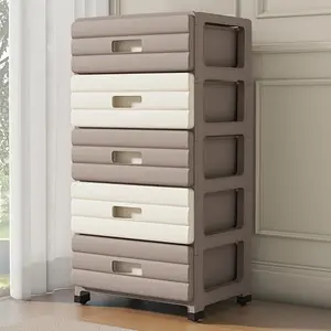 5-Drawer Plastic Organizer, Minimalist Drawer Tower, Durable Polypropylene, Sliding Drawers, Minimalist Home Organization, Easy Assembly