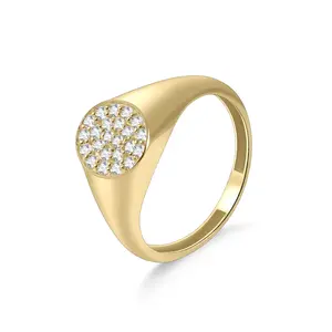 925 Sterling Silver Round Moissanite Wedding Band Ring Dainty 14K Gold Signet Ring Gift For Her Anniversary Ring #Love Story