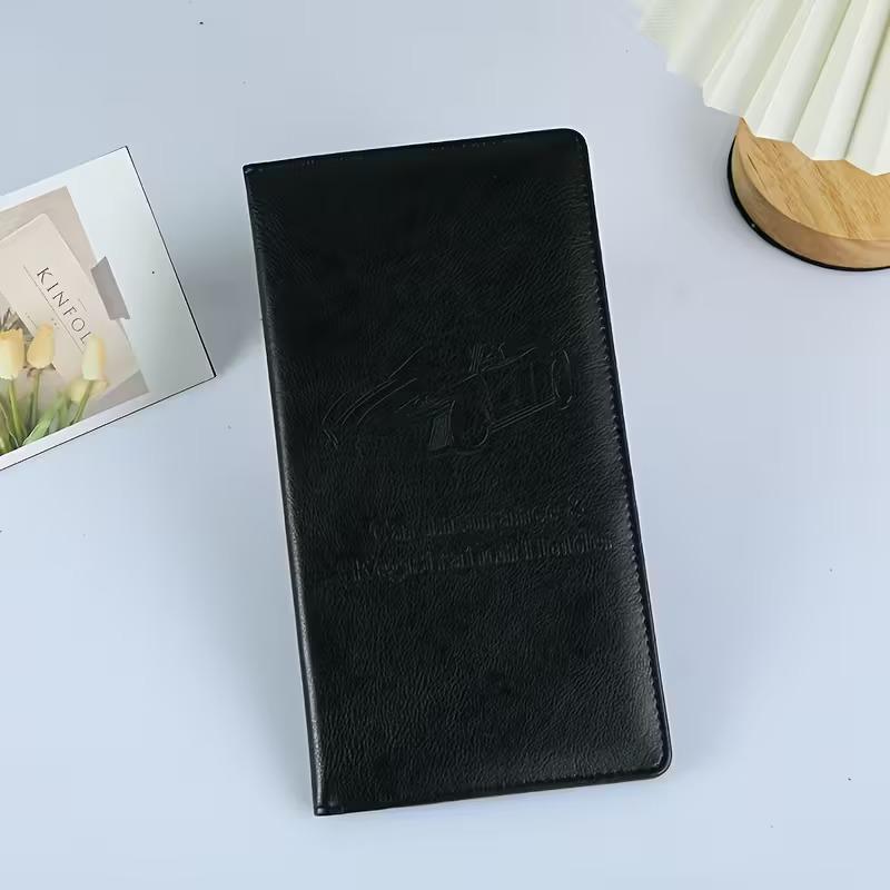 PU Leather Car Document Organizer Case – Simple Style Insurance & Registration Holder Wallet with Clear Pockets for ID and Essential Papers