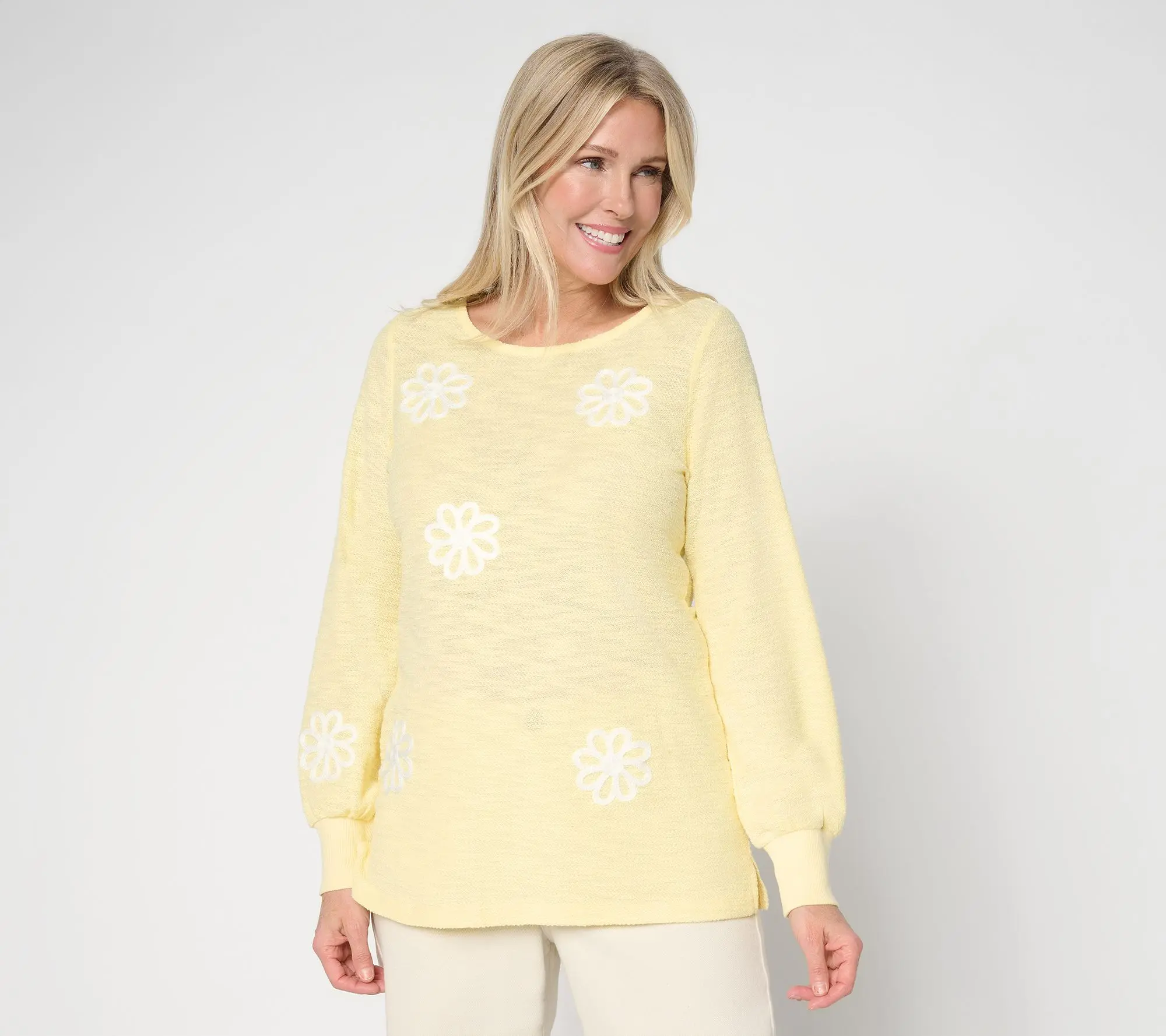 Belle by Kim Gravel Daisies are a Girls Best Bloom Slouchy Top