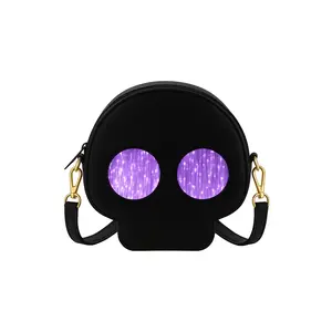 QKY Light up purse Fiber Optic Glowing LED Bag Color Changing LED Skull Crossbody Bag for Parties, Festivals & Night Out