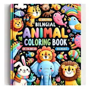 Animal Coloring Book: Bilingual Animal Coloring Book