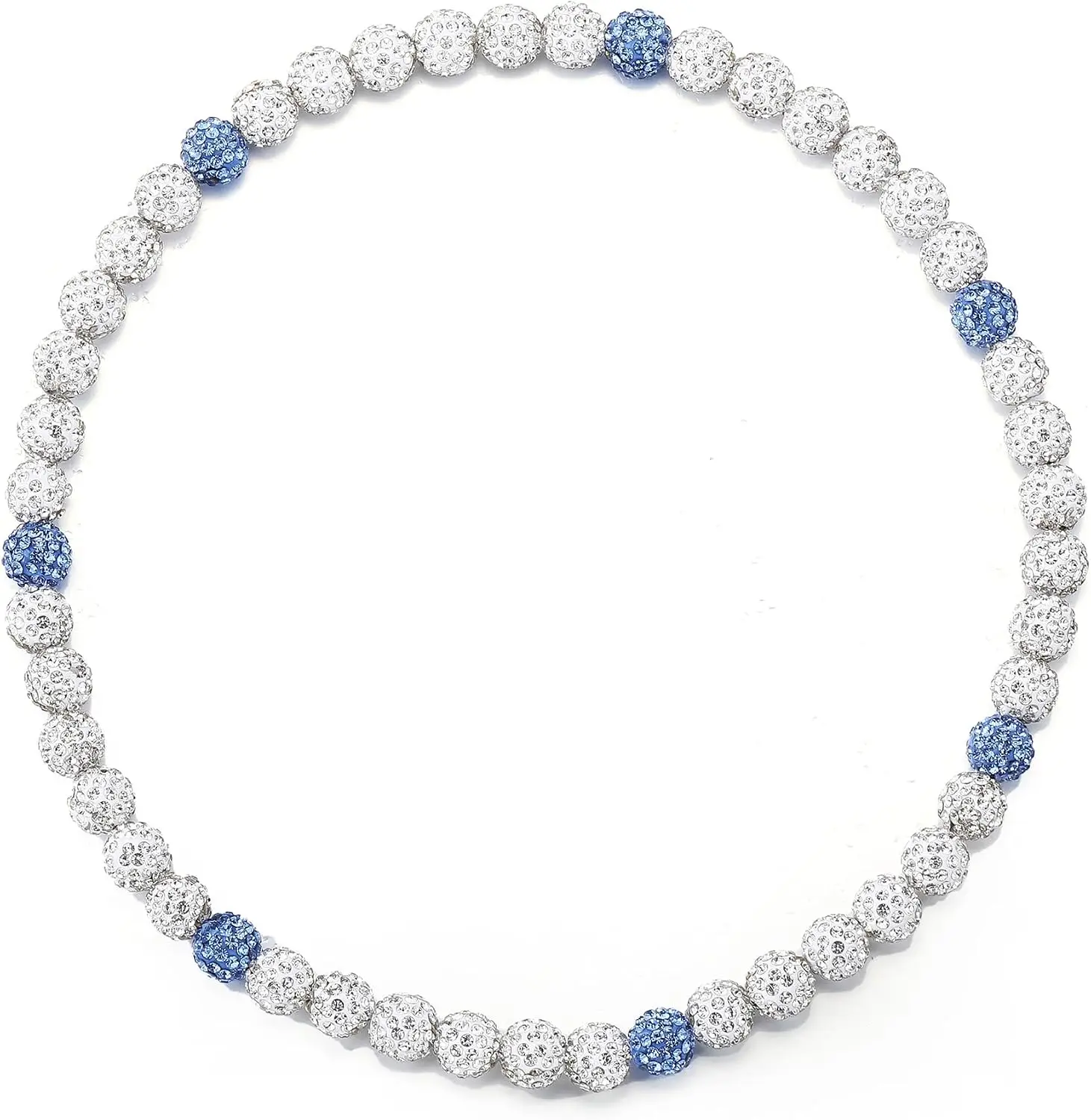 Baseball Beaded Chain Necklace for Men,Bling Ice Collection Baseball Necklace Gifts for Boys,Diamond Rhinestone Discoball Baseball Dirp Accessories Necklace Gifts for Baseball Team Lovers