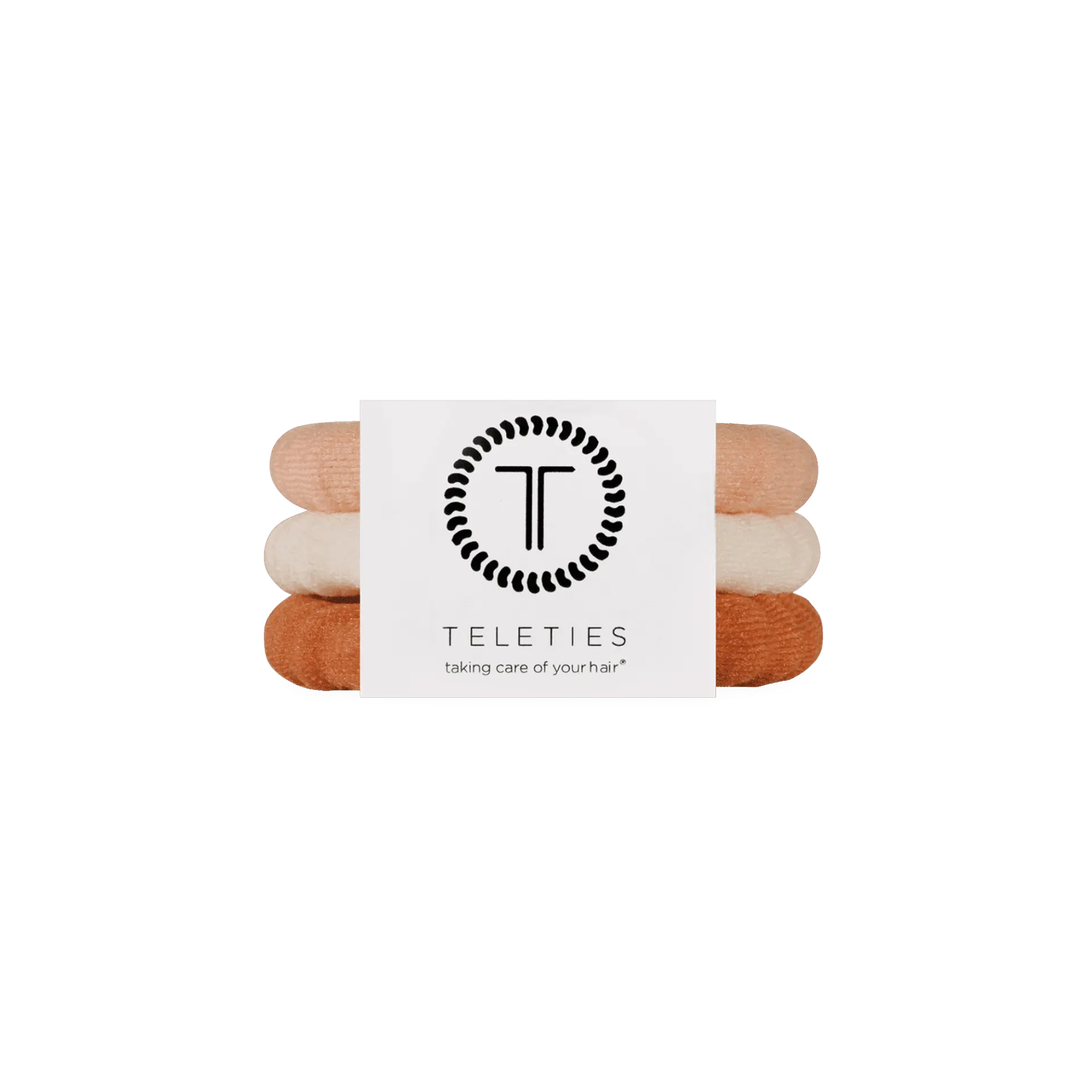 TELETIES - For the Love of Nudes - Small Nylon Hair Ties - Curl Friendly - Neutral Colors