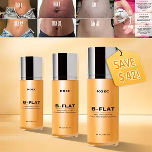 【Stick with it and you'll get unexpected results】B-FLAT Clinically Proven Belly Firming Cream for Stretch Marks And Loose Skin - With Avocado Extract