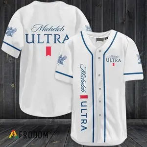 MichelobUltra White Baseball Jersey, White Baseball Jersey Shirt, Beer Lover Jersey