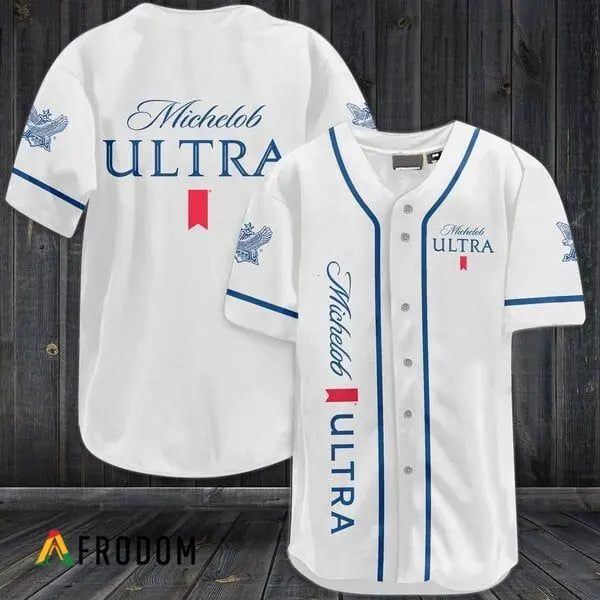 MichelobUltra White Baseball Jersey, White Baseball Jersey Shirt, Beer Lover Jersey