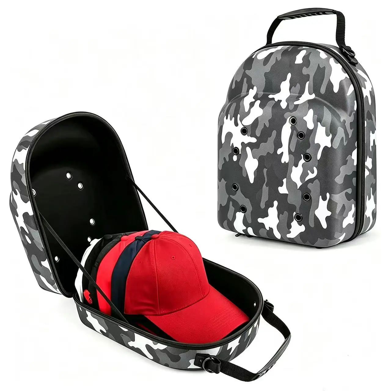 1-Pack Baseball Cap Organizer Storage Bag with Hook 1 Set Hat Storage Bag with Zipper Handle Portable for Home Outdoor Travel