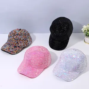 Handmade diamond-encrusted baseball cap flash diamond rhinestone cap manufacturer a code packet of the released version