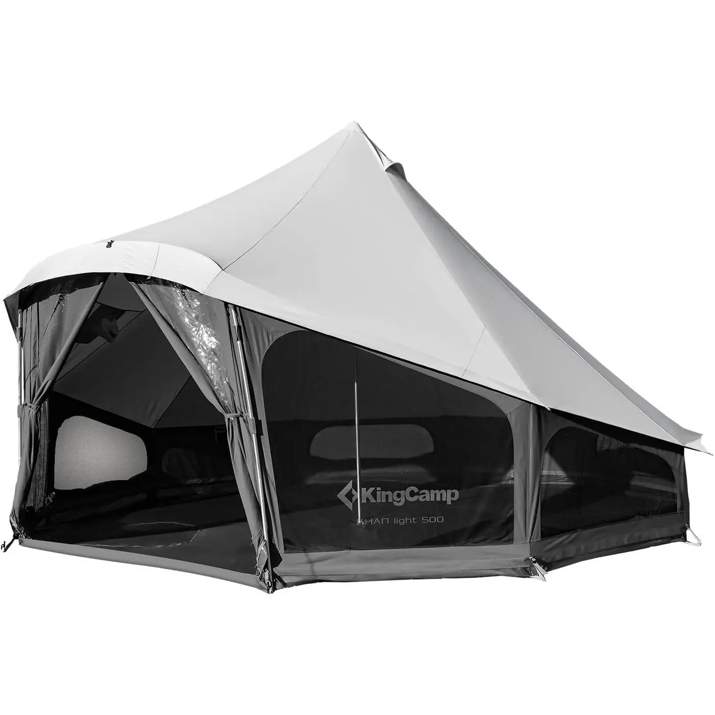 KingCamp Canvas Bell Yurt Tents, 4 Seasons Large Waterproof & Windproof Luxury Glamping Tent w/Stove Jack for Family Outdoor Camping, Hunting, Parties