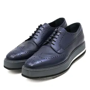 Pre-owned PRADA Calfskin Small Leather Goods Leather Derby Shoes