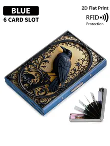 Unisex RFID Blocking Metal Card Holder, Side Open Design, Ultra-Thin Matte Card Case, Secure Storage, Fashion Accessory, Credit Card Wallet