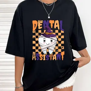 Dental Halloween Shirt, Dentist Halloween Shirt, Dental Hygienist Shirt, dental life, Teeth halloween, Coquette, RDH T-Shirt, Dental Student Gift, Dental Assistant Halloween Shirt Check Love Fit Love Top T-Shirt