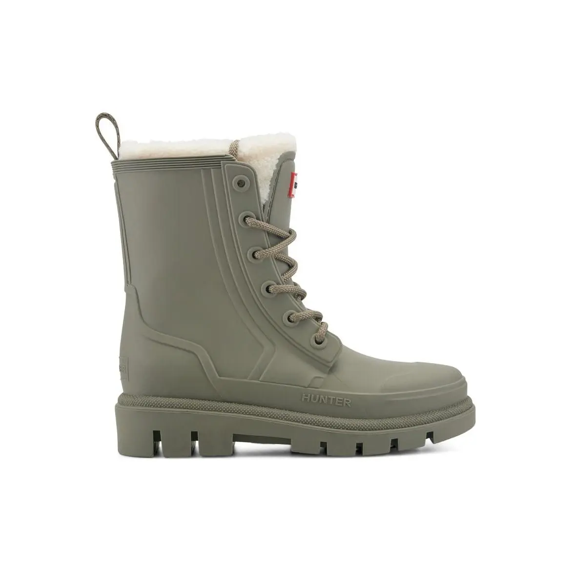 HUNTER BOOTS HW DIANA INSULATED WATERPROOF LACE-UP RAIN BOOTS