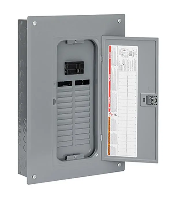 Square D QO Series 100A Main Breaker Installed Load Center Box, QO124M100PC Model, Flush Mount, Neutral Plug, Large Home Appliance Part & Accessory