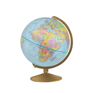 Replogle Made in USA Explorer 12" Raised Relief World Globe, Blue Ocean Desk Globe with 4000+ Place Names, Educational STEM Decor