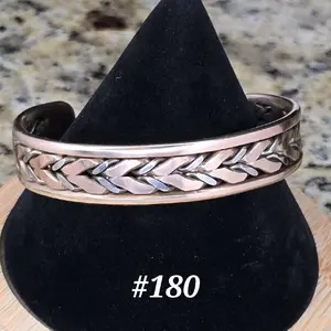 #180 Silicon Bronze SS 5 5/8" x 1/2" Handwoven Cuff Bracelet Unisex Artisan Jewelry Open Cuff Design Comfortable Daily Wear Unique Handcrafted Piece