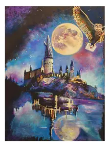 Hogwarts Invitation Custom Pastel Print - Colorful Whimsical Art - Harry Potter Fan Art - School of Wizardry