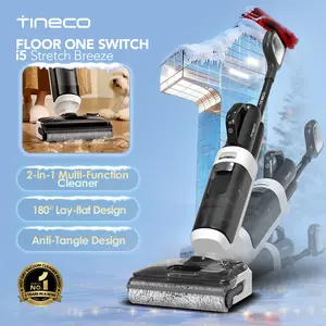 Tineco Floor One Switch i5 Stretch Breeze Wet Dry Vacuum Cleaners, 2-in-1 Cordless Vacuum for Multi-Surface, 20KPa Powerful Floor Cleaner Mop with Long Runtime