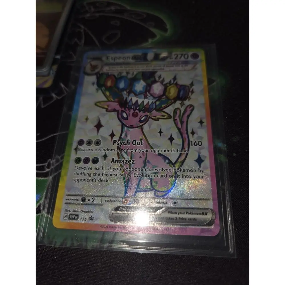 Espeon ex Prismatic Evolutions Full Art Holofoil Pokémon Trading Card Game Collectible Card