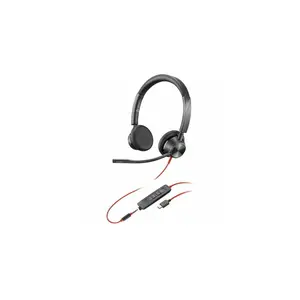 Poly Blackwire 3325 Microsoft Teams Certified USB-C Headset TAA - Microsoft Teams Certification - Stereo - USB Type C, Mini-phone (3.5mm) - Wired - 32 Ohm - 20 Hz - 20 kHz - On-ear - Binaural - Supra-