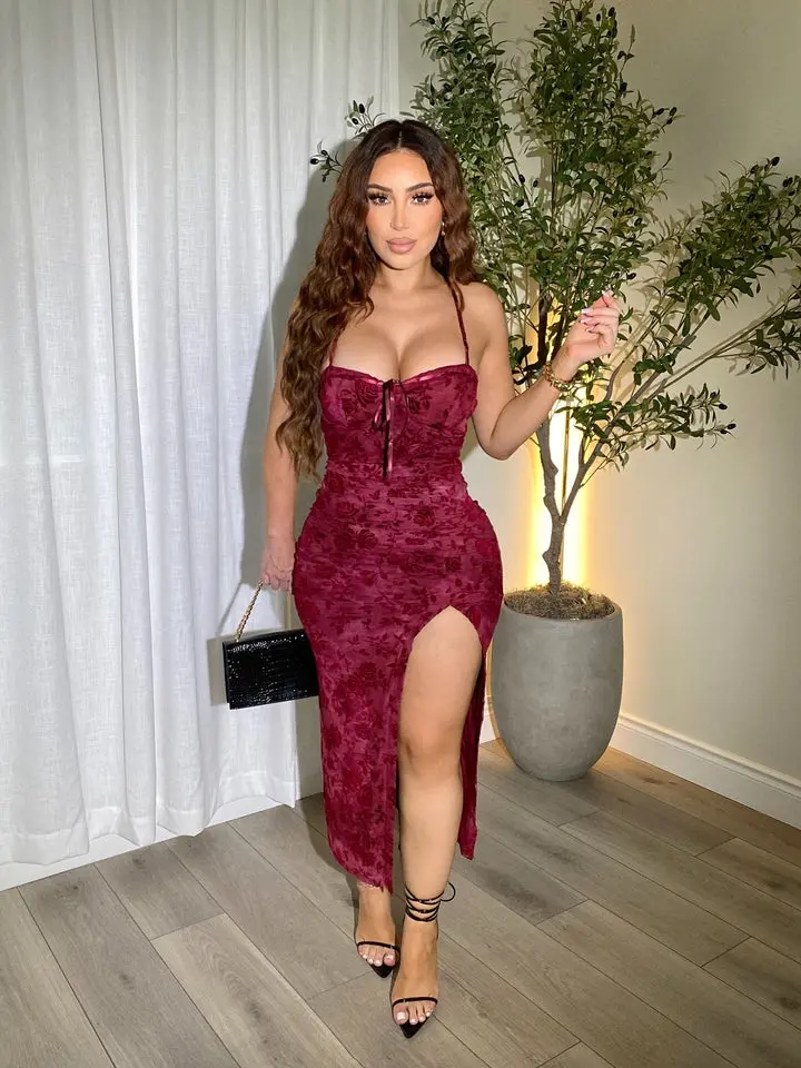mesh neckline prom dress Illusion Deep V-Neck Mesh Long Prom Dress