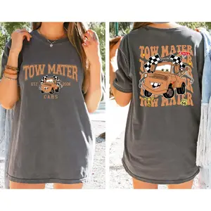 Retro 90's Tow Mater Shirt, Radiator Springs Tee, Land Piston Cup Girls Trip 2025, Family Vacation Checkered Shirt Funny, Cute tee, Cartoon Shirt, Sweatshirt, Hoodie