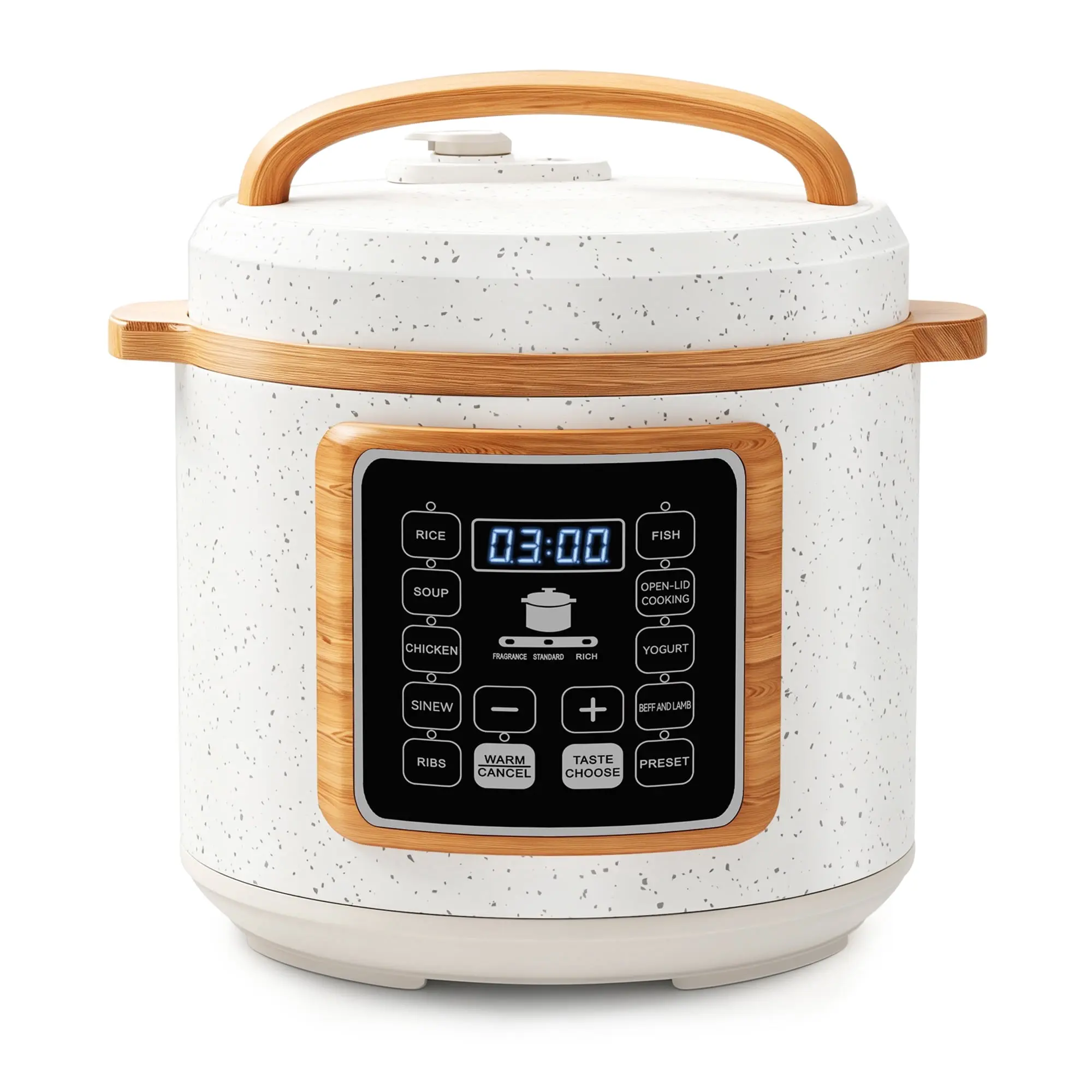 TINANA 6 Quart Electric Pressure Cooker, 1000W 9-in-1 Multi Cooker with Nonstick Pot, Rice Cooker, Slow Cooker, Steamer & Digital Controls